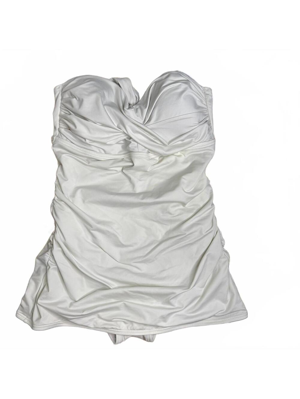 EUC Carmen Marc Valvo Ivory One-Piece Swimsuit Size 8